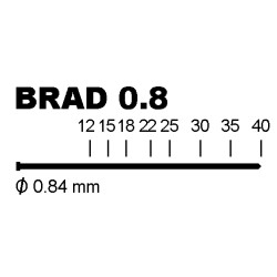 CLAPV08 MINI-BRAD 0.8 CABEZA