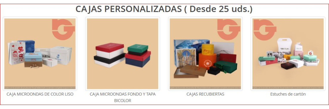 CAJAS PERSONALIZADAS DESDE 25 UDS.