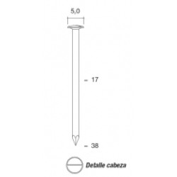 0043FCP CLAVO FCP CABEZA ( PULIDO O  TORNILLO ) 5 MM.