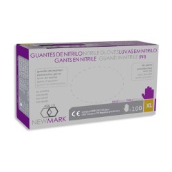 UN04.08.281 Guantes de Nitrilo Newmark s.polvo, 5 gr, AQL 1.5