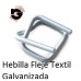 16065XX HEBILLA METÁLICA GALVANIZADA FLEJE TEXTIL (BUKCLE-GRAPA-ENLAZADOR)