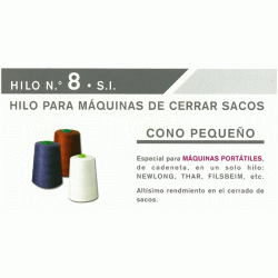 280500205 HILO 5 CABOS BOBINA  250 GRS. MAQ. PORTATIL
 POLIESTER ENCERADO
CAJA 100 BOBINAS