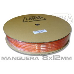 CLATW0812 MANGUERA 8×12mm DE 100M. NARANJA.